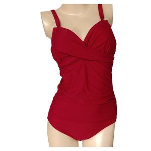 Cabana Beach One Piece Bathing Suit Women's Size Small 8/10 Pink Wireless Lined